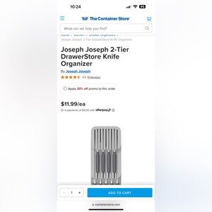 Joseph Joseph 2-Tier DrawerStore Knife Organizer preloved in great condition